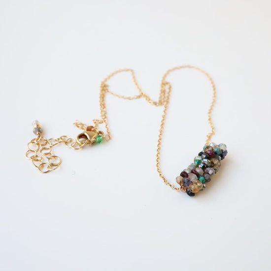 NKL-JM Hand Stitched Mixed Gemstones Necklace