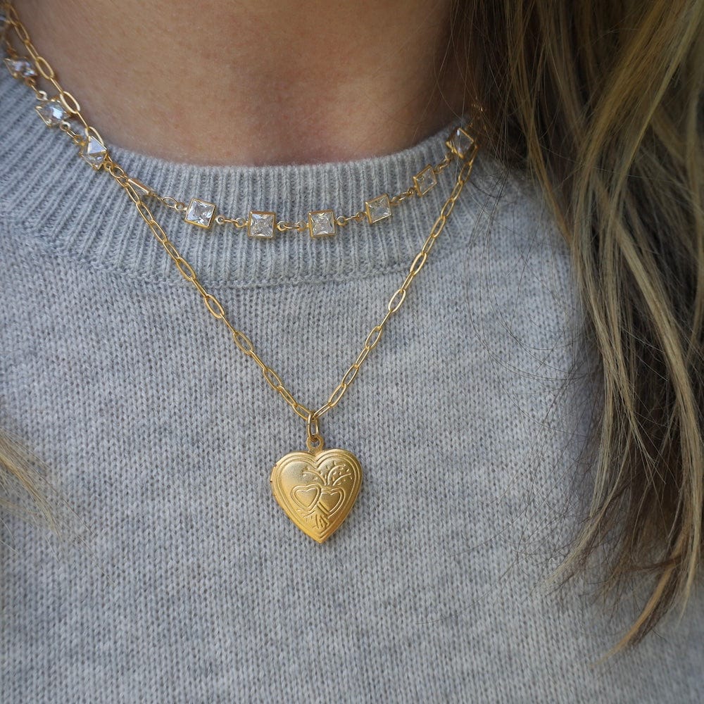 NKL-JM Heart Shaped Locket Necklace