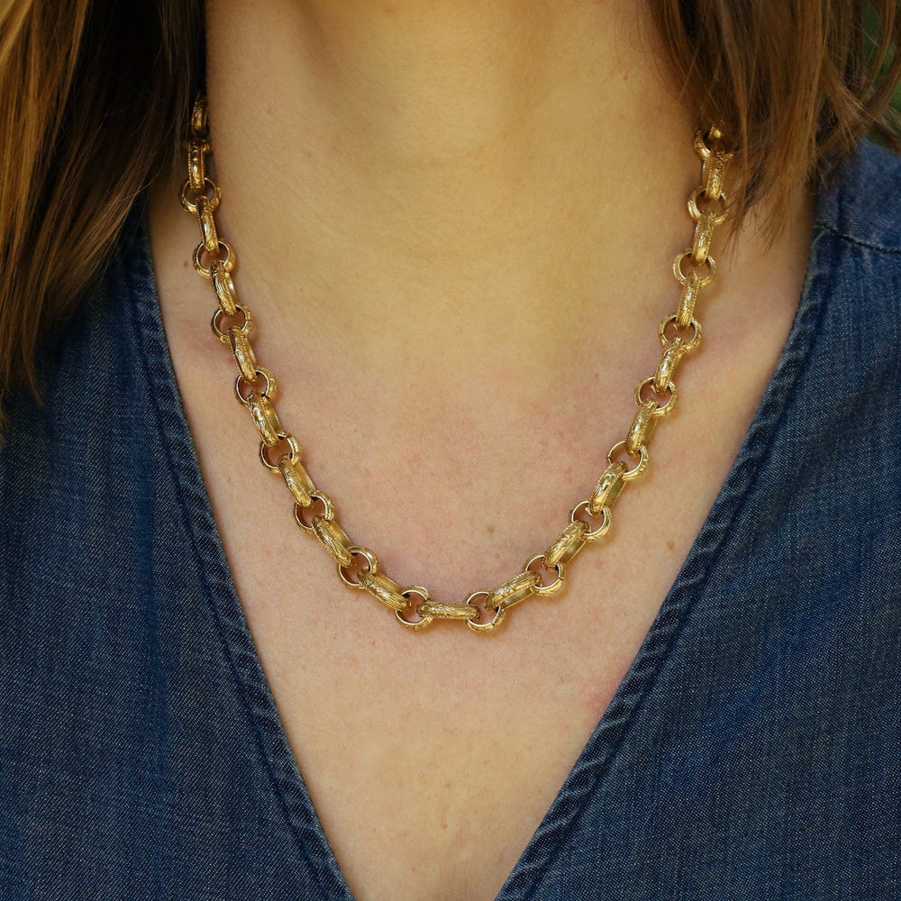 
                      
                        NKL-JM Heavy Embossed Chain Necklace
                      
                    