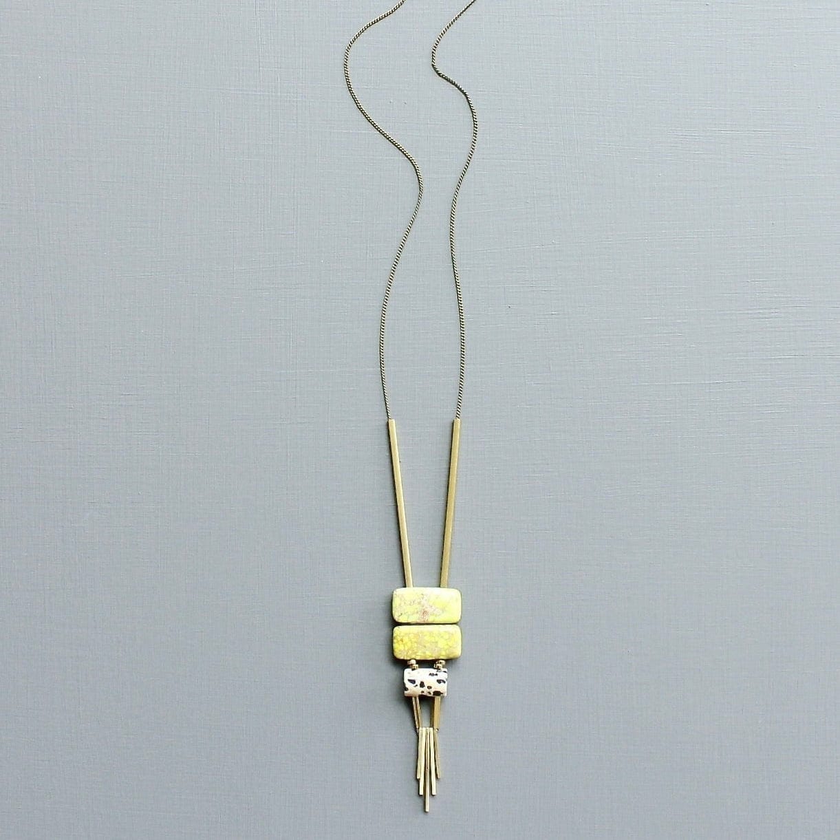 NKL-JM Jasper Art Deco Pendant Necklace