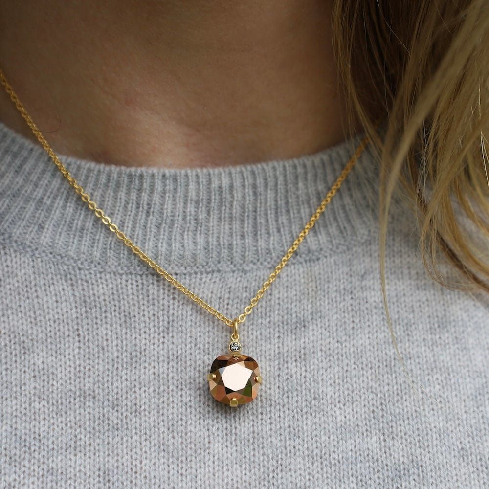 NKL-JM Large Rose Gold Pendant Necklace