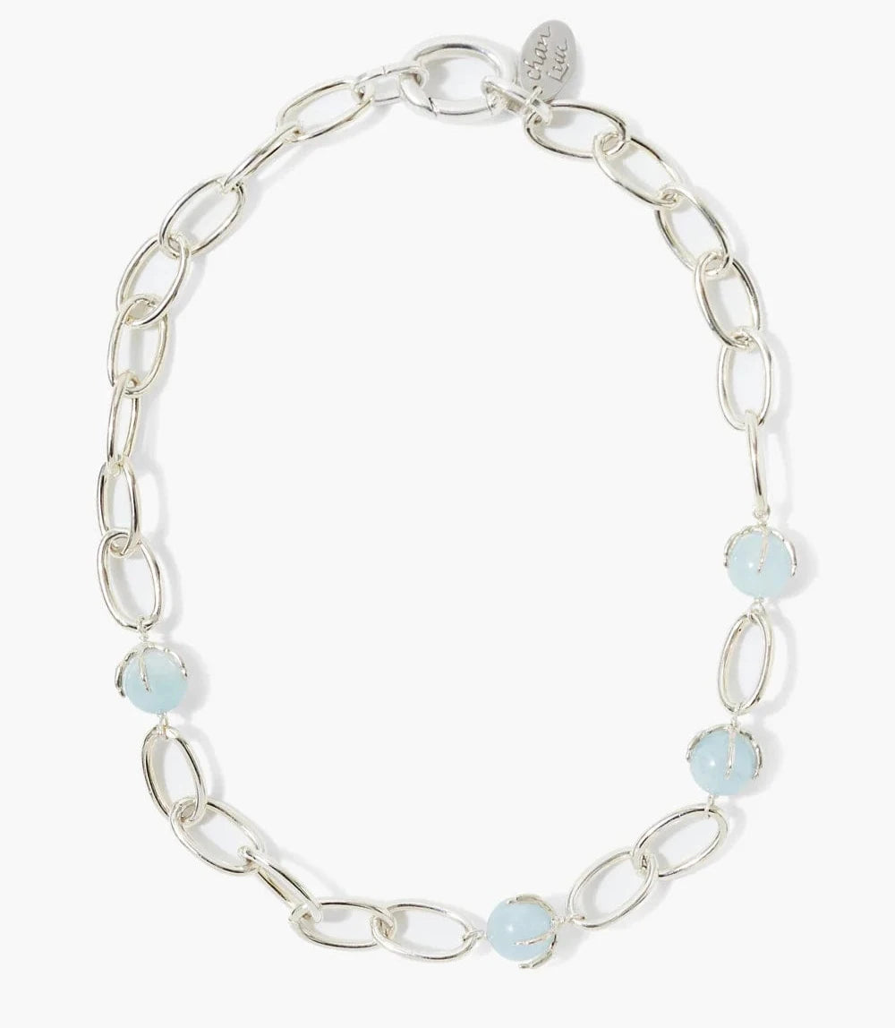 NKL-JM Lark Chain Necklace Aquamarine