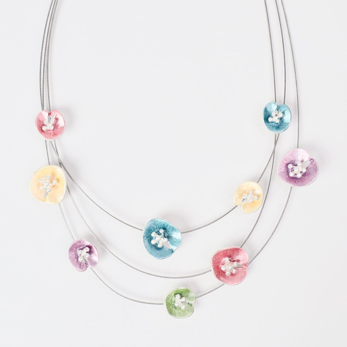 NKL-JM Multicolored Lilypad Necklace