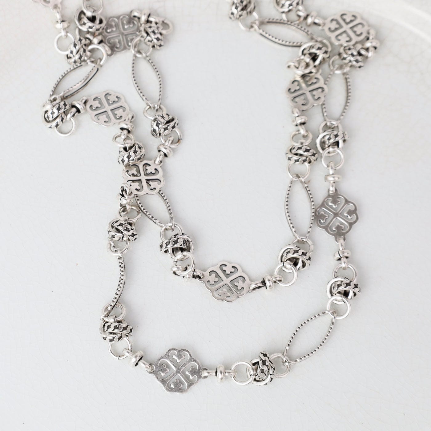 NKL-JM Old Silver Filigree Necklace
