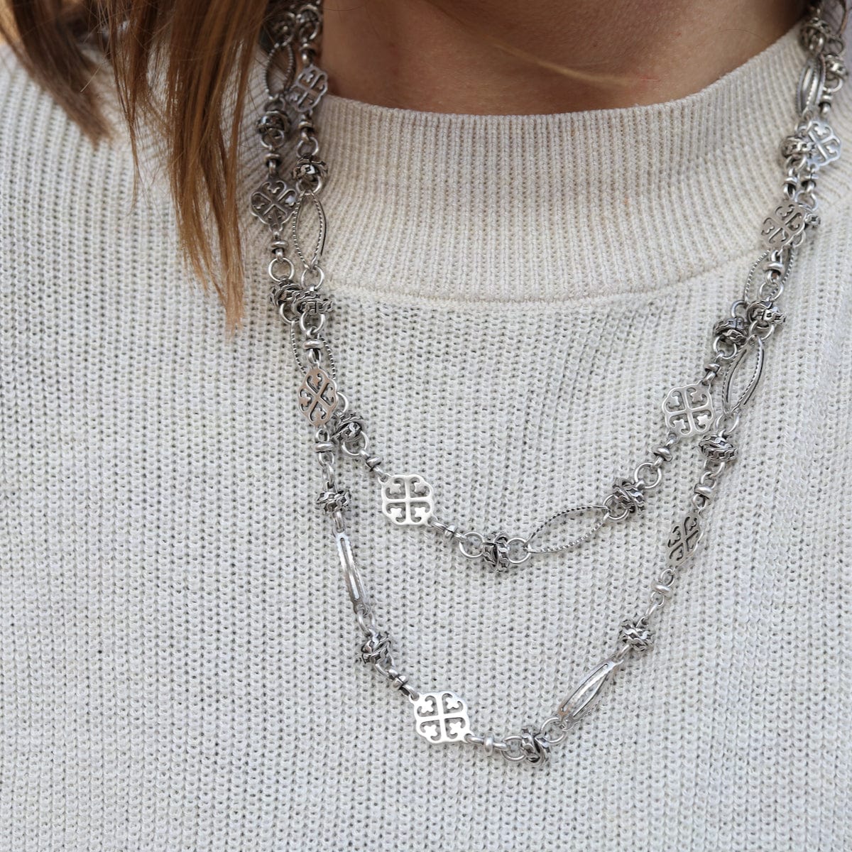 NKL-JM "Old Silver" Filigree Necklace