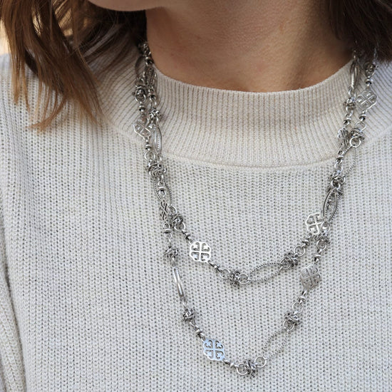 NKL-JM "Old Silver" Filigree Necklace