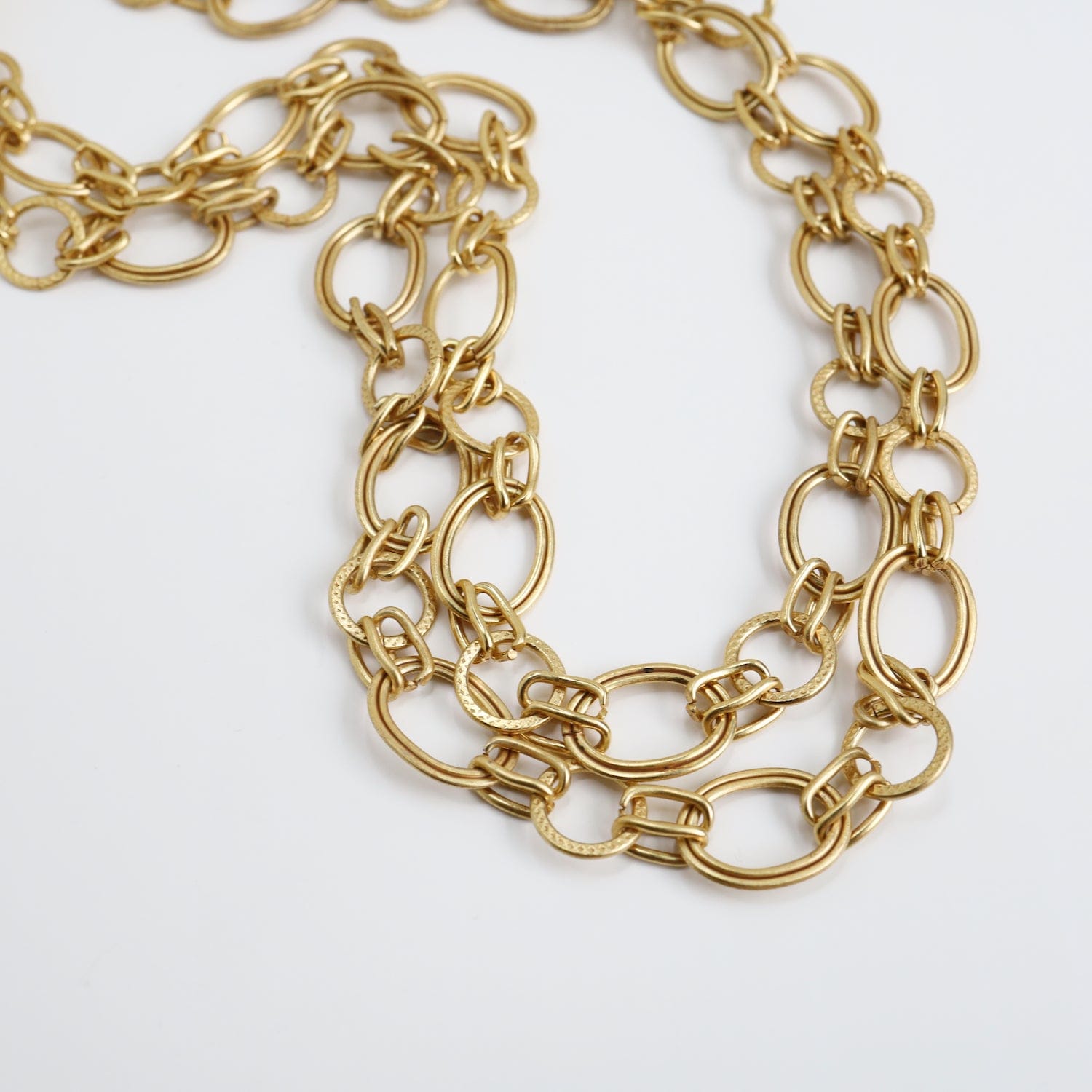 Oval Link Double Strand Necklace – Dandelion Jewelry