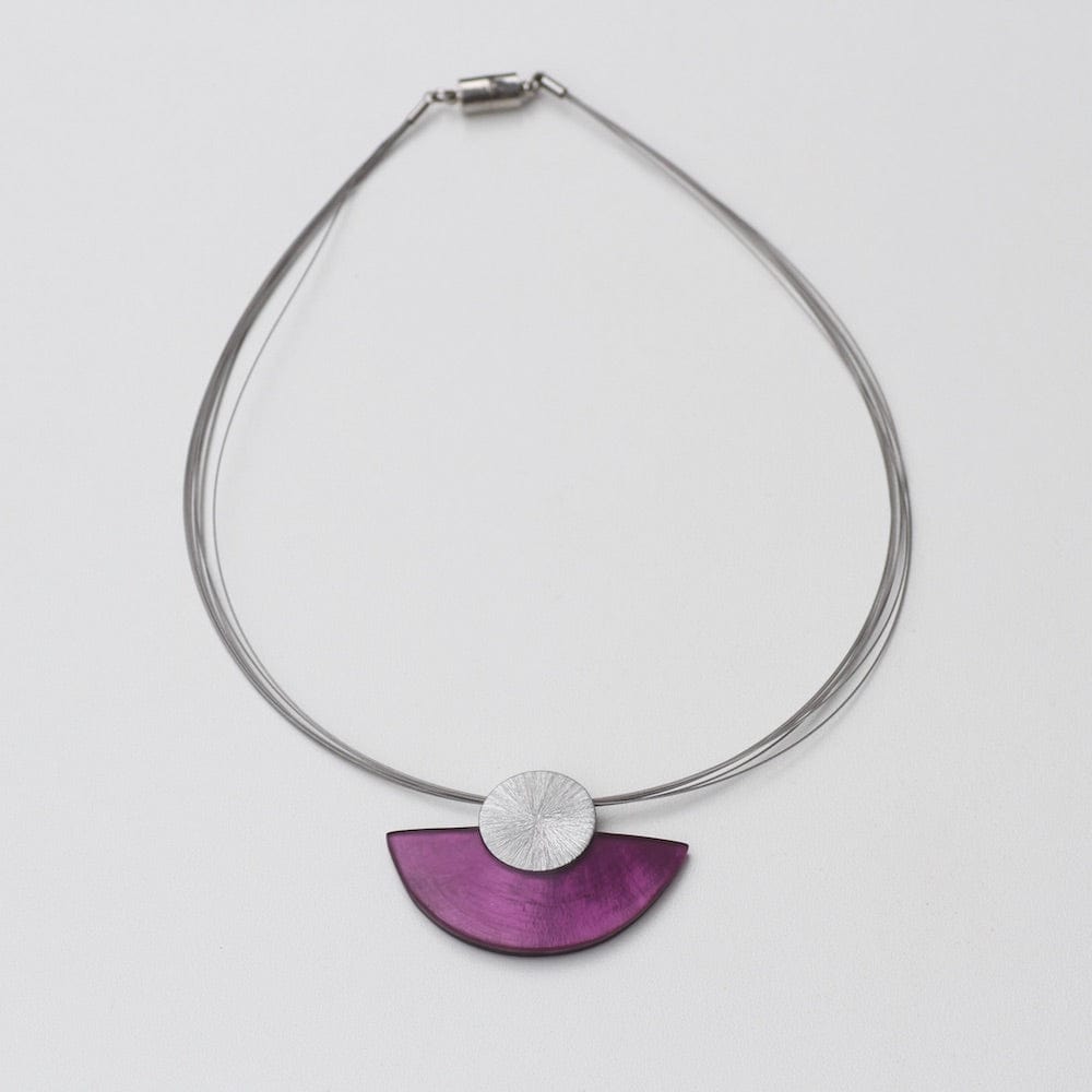 NKL-JM PURPLE OASIS HALF MOON NECKLACE