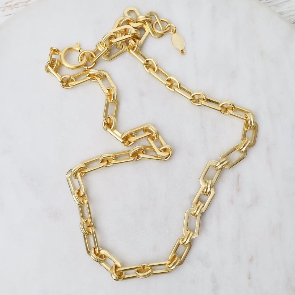 NKL-JM Rectangle Link Chain Necklace