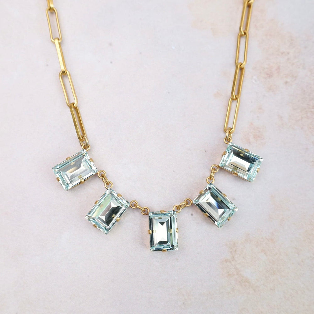 
                      
                        NKL-JM Rectangular lce Crystal Bib Necklace
                      
                    