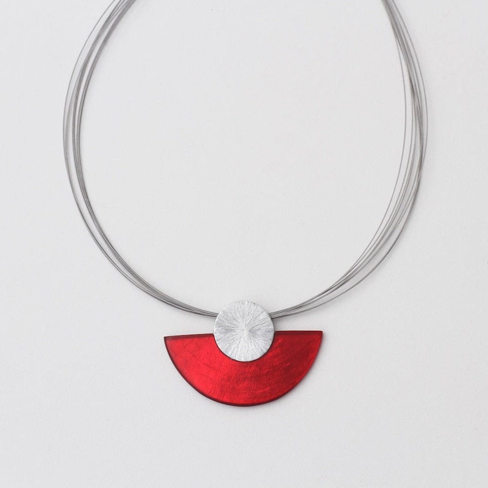 NKL-JM RED HALF MOON NECKLACE