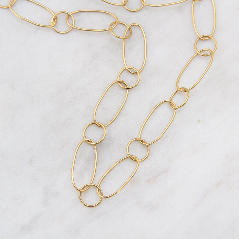 
                  
                    NKL-JM Round and Oval Delicate Link Chain Choker Necklace
                  
                