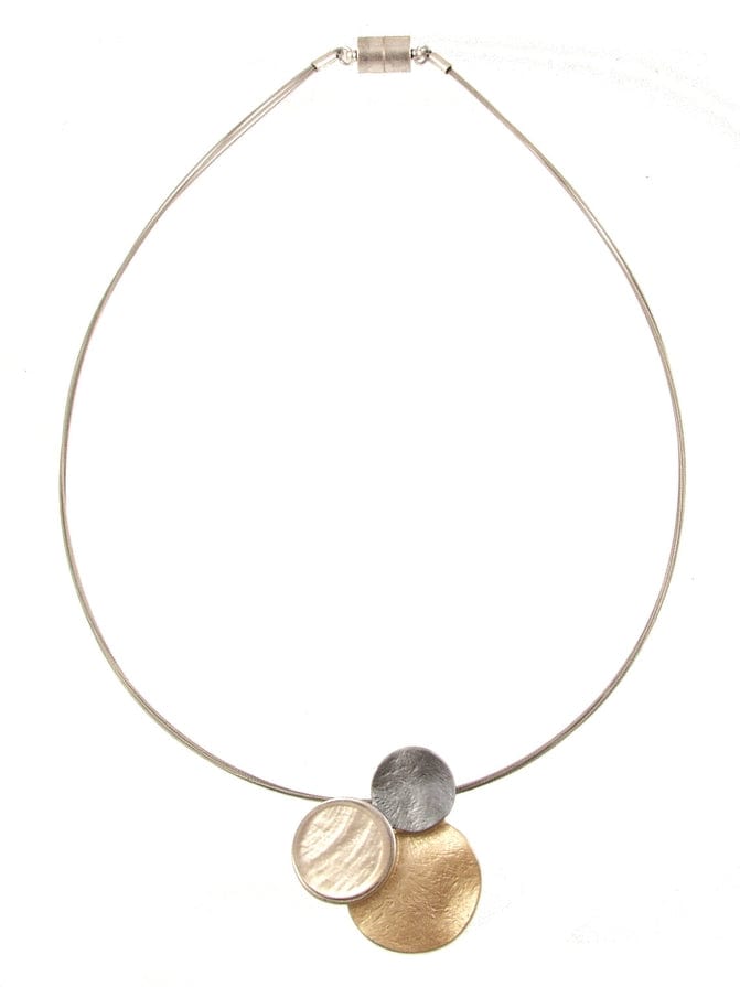 
                      
                        NKL-JM Silver and Gold Triple Circle Necklace
                      
                    