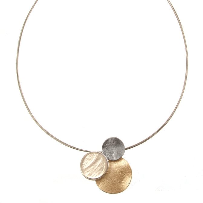 
                      
                        NKL-JM Silver and Gold Triple Circle Necklace
                      
                    