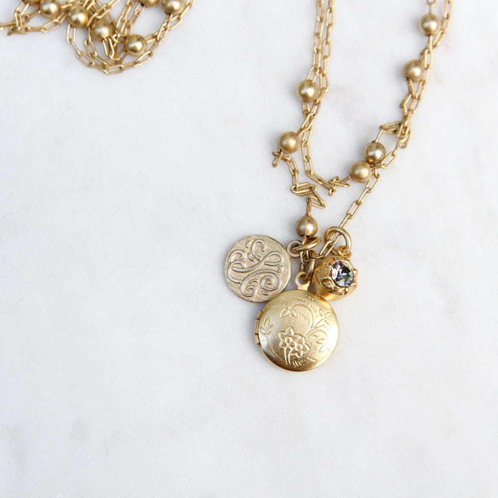 NKL-JM Small Locket Necklace - Gold Plate