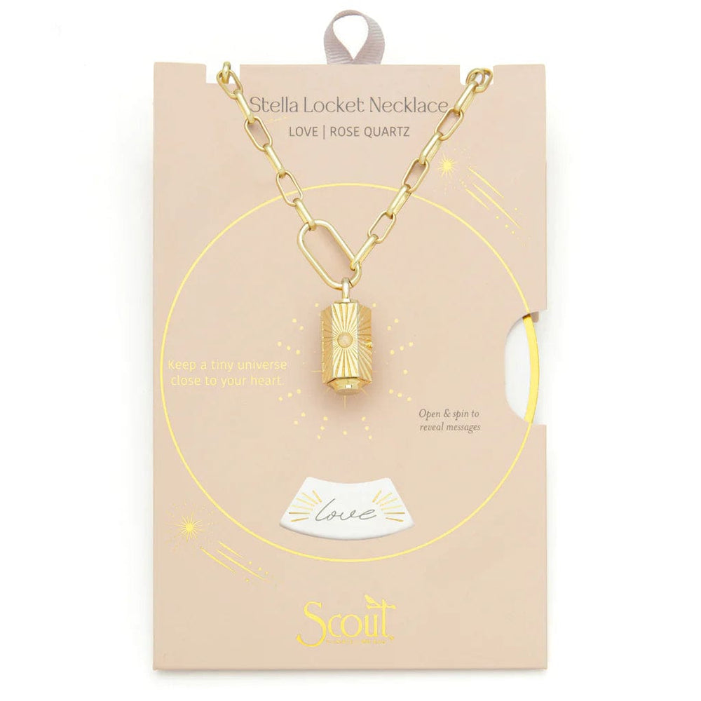 
                  
                    NKL-JM Stella Locket Necklace - Love/Rose Quartz/Gold
                  
                