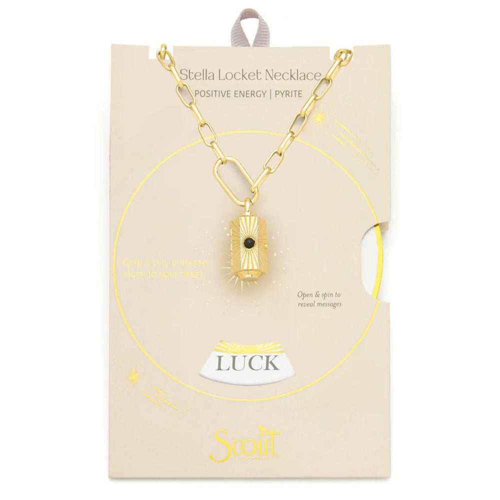 
                  
                    NKL-JM Stella Locket Necklace - Positive Energy/Pyrite/Gold
                  
                