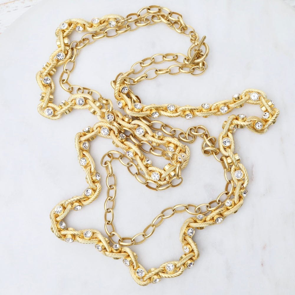 
                  
                    NKL-JM Stone Double Chain Necklace
                  
                