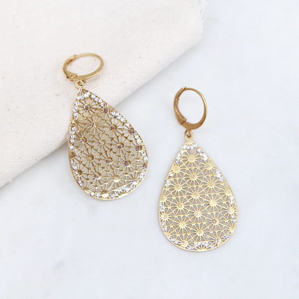 
                  
                    NKL-JM Teardrop Earrings with Stars & Clear Crystals
                  
                