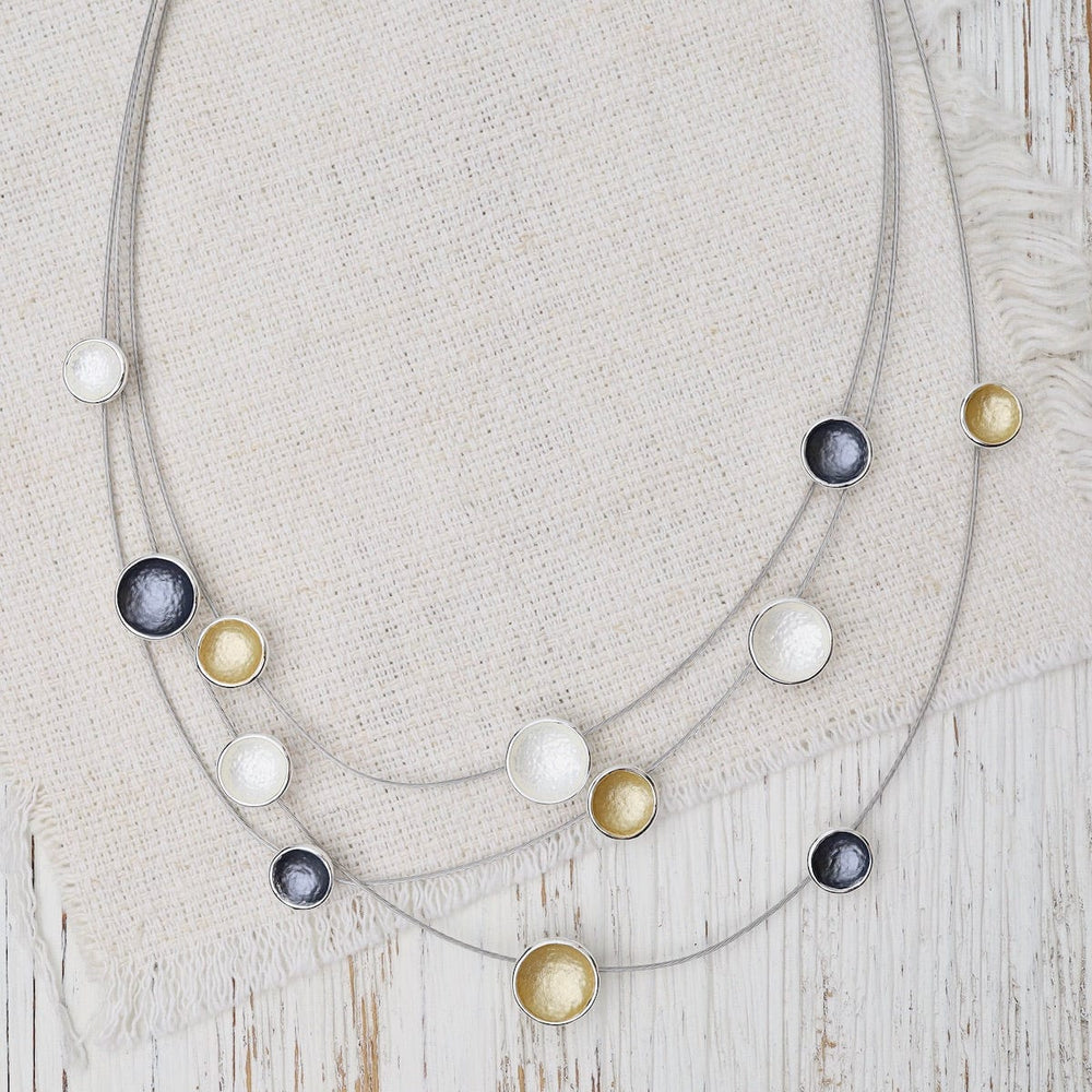 
                  
                    NKL-JM Tri Tone Disc Necklace
                  
                