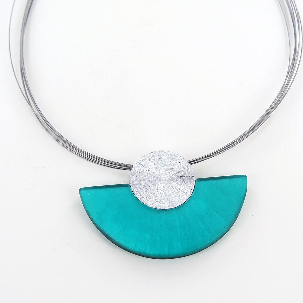 NKL-JM TURQUOISE HALF MOON NECKLACE