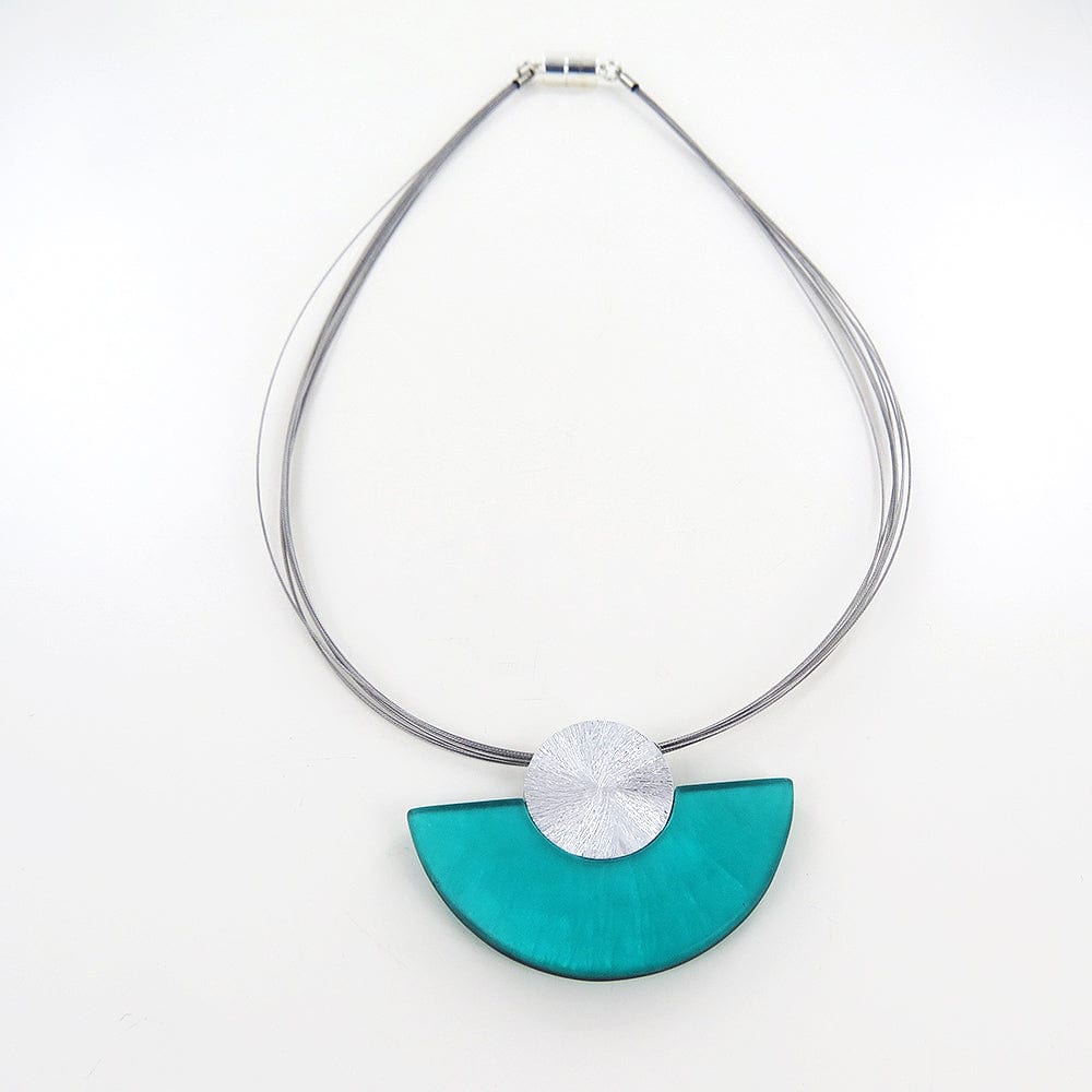 NKL-JM TURQUOISE HALF MOON NECKLACE