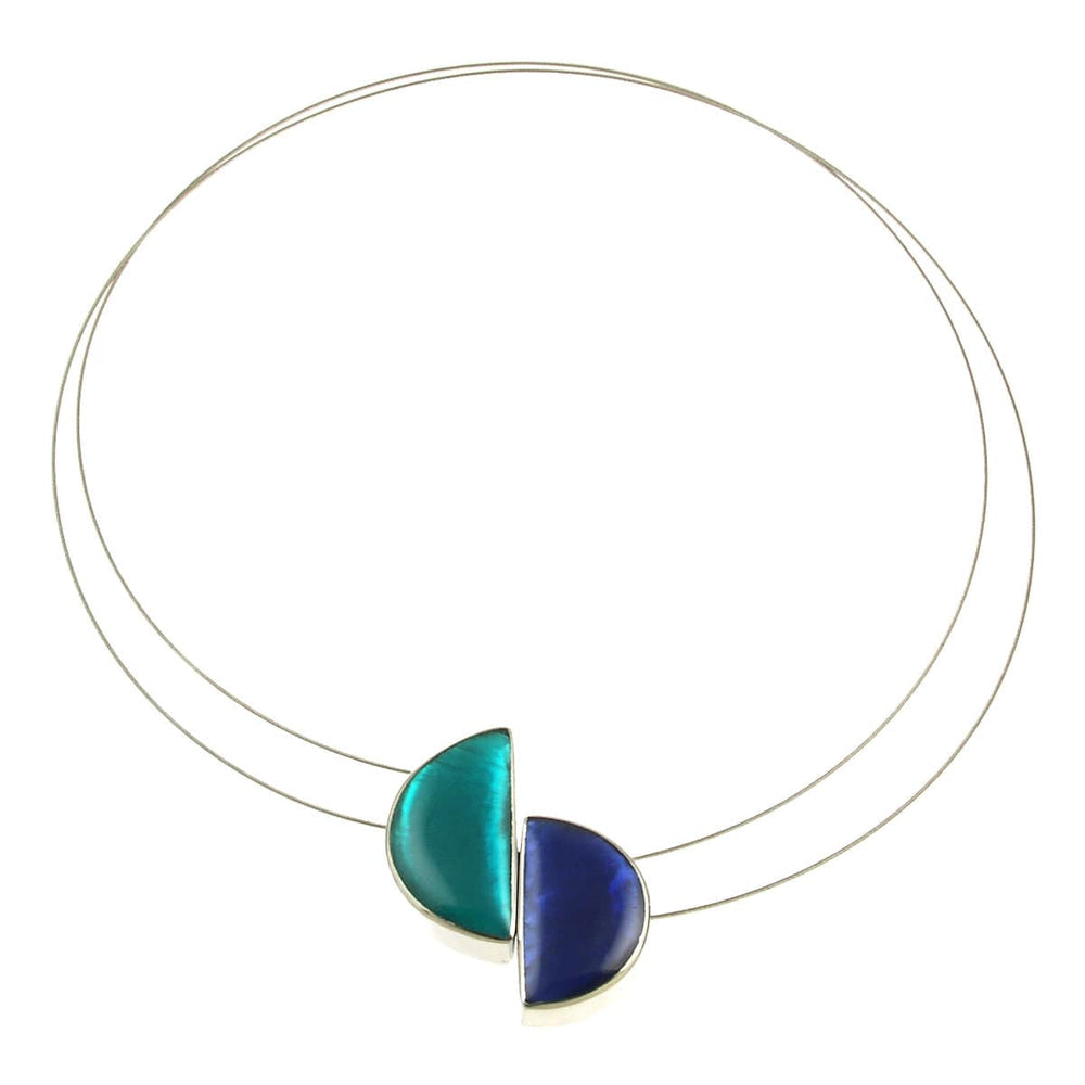 
                  
                    NKL-JM Turquoise & Navy Half Moon Necklace
                  
                