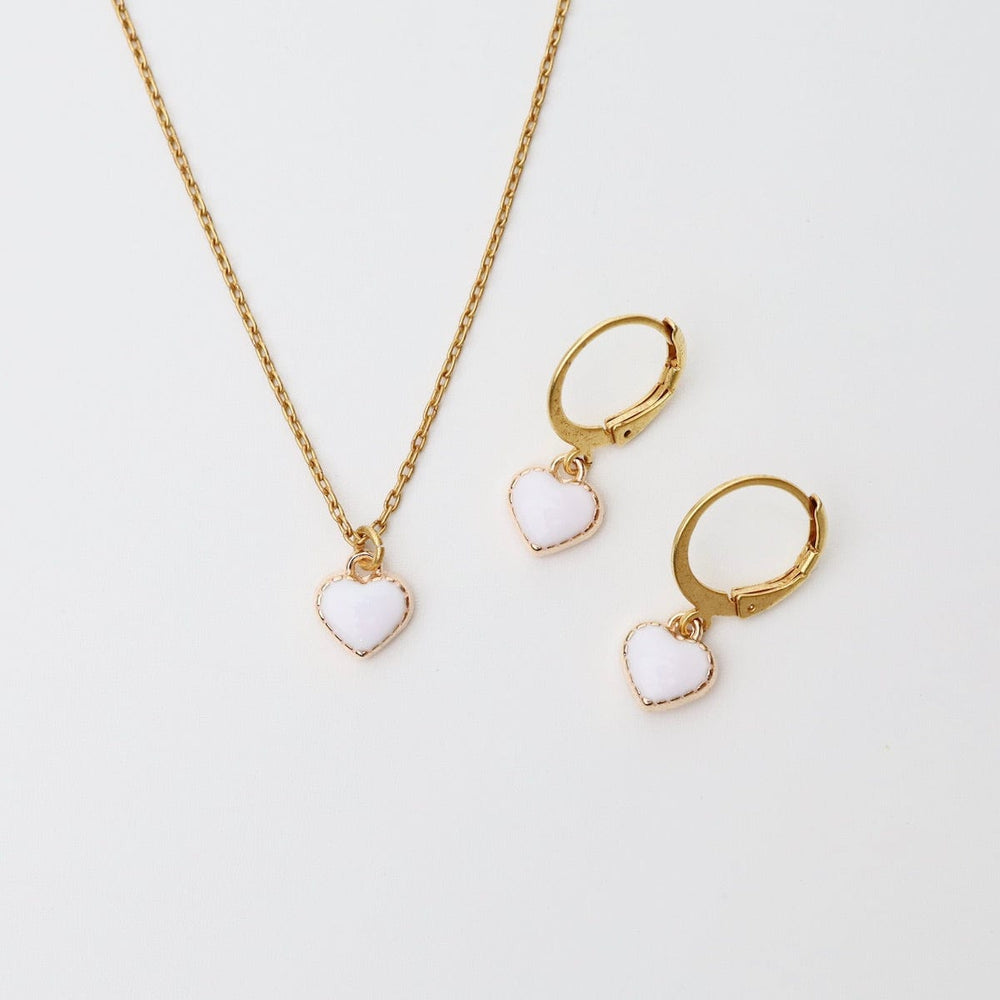 
                  
                    NKL-JM White Enamel Heart Necklace
                  
                