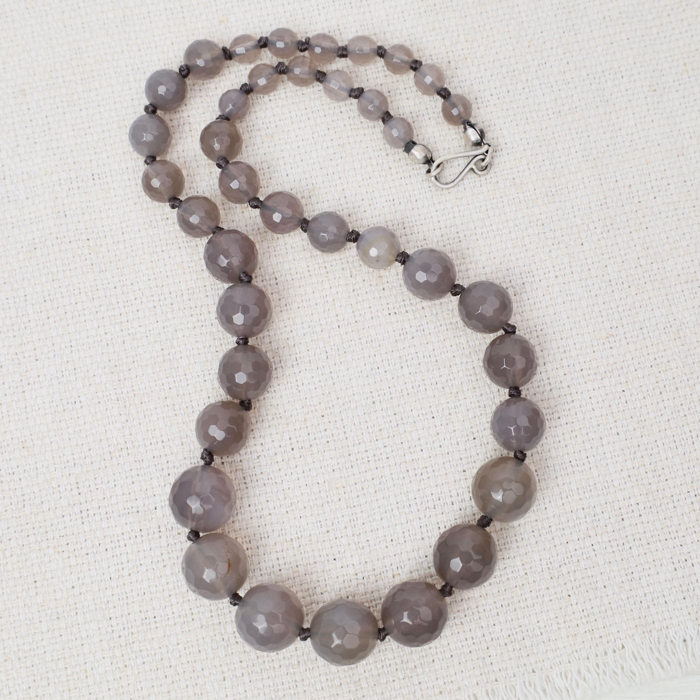 NKL Knotted Grey Agate Necklace