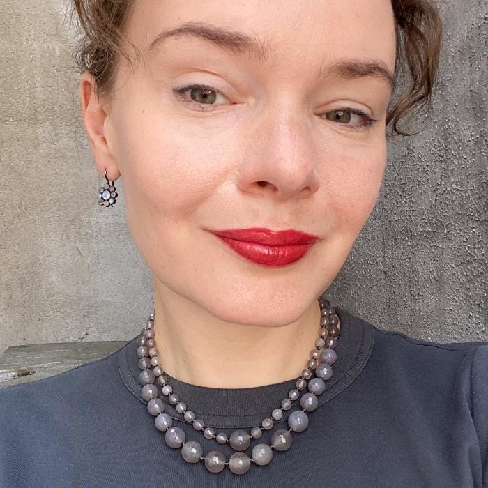 NKL Knotted Grey Agate Necklace
