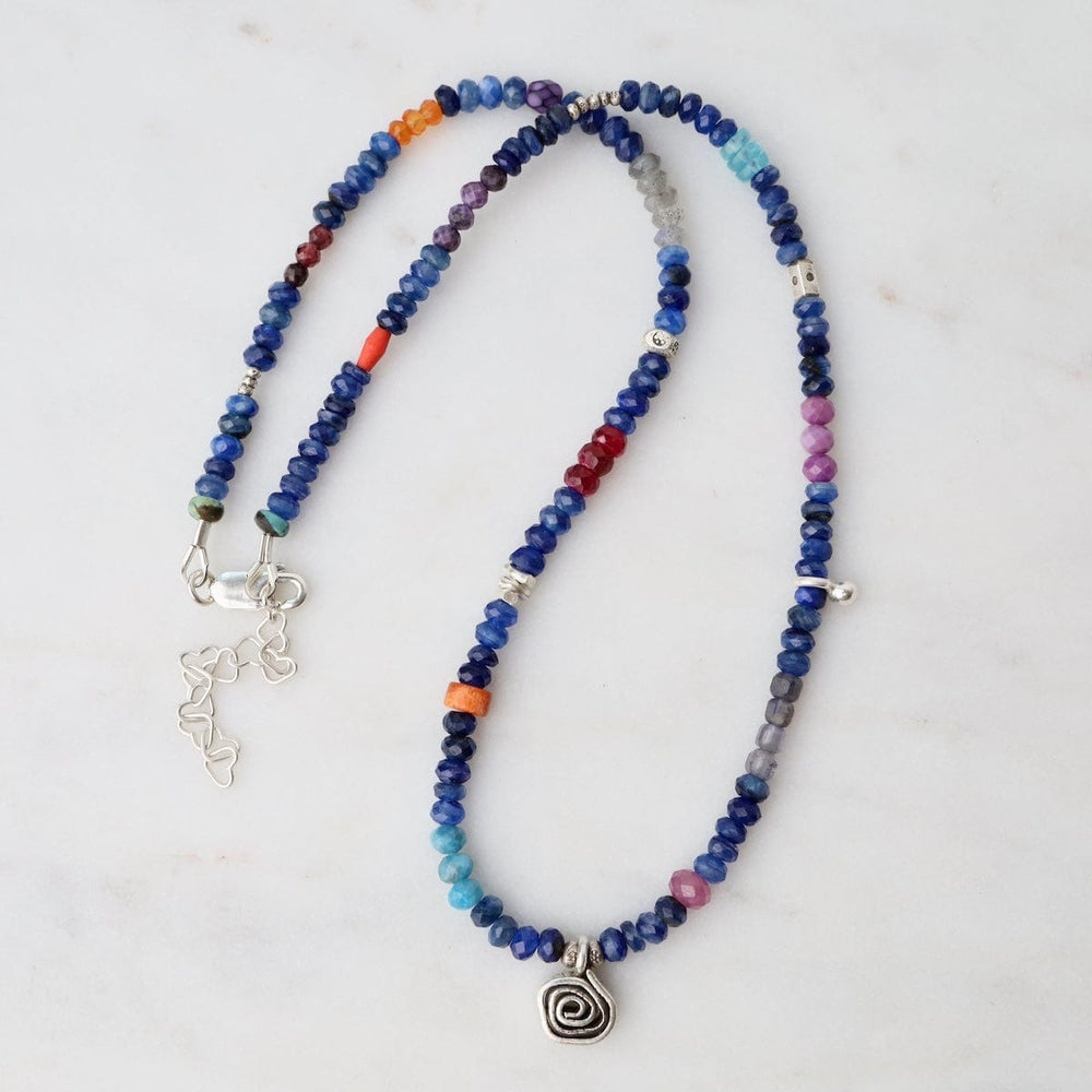 
                      
                        NKL Kyanite with Spiral Rose Pendant Necklace
                      
                    