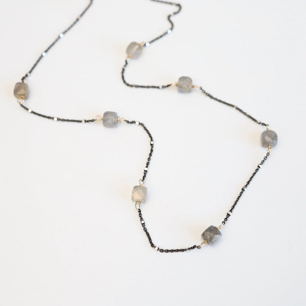 
                  
                    NKL Labradorite Cube Station Necklace
                  
                