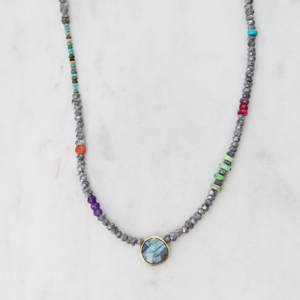 NKL Labradorite Dot Necklace