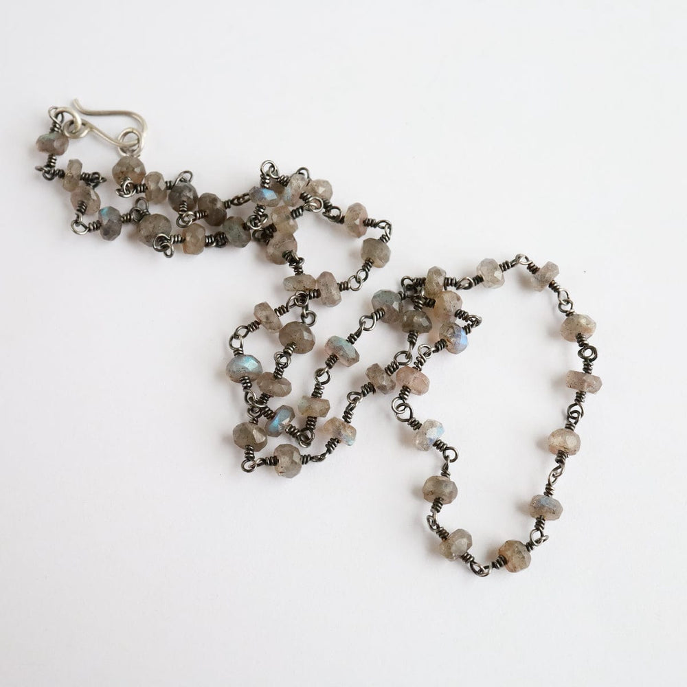 
                  
                    NKL Labradorite Oxidized Rosary Chain Necklace
                  
                