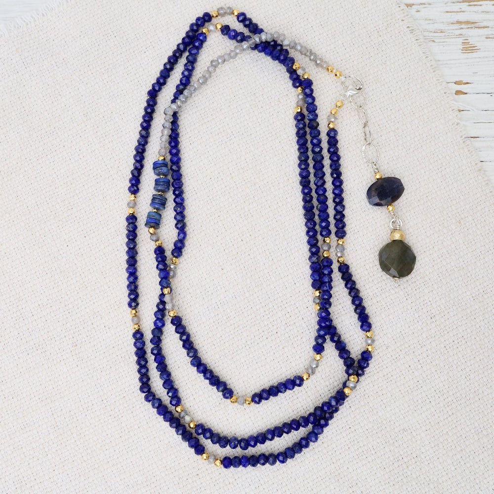 
                  
                    NKL Lapis and Labradorite Wrap Around Necklace
                  
                