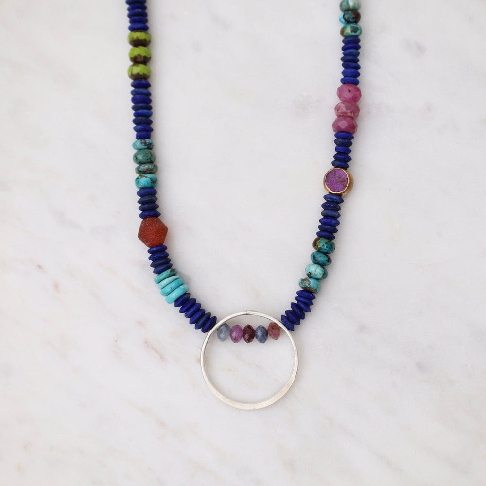 
                      
                        NKL Lapis Fall is Coming Necklace with Silver Circle
                      
                    