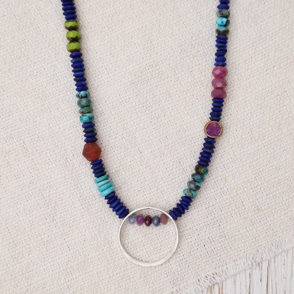 
                      
                        NKL Lapis Fall is Coming Necklace with Silver Circle
                      
                    