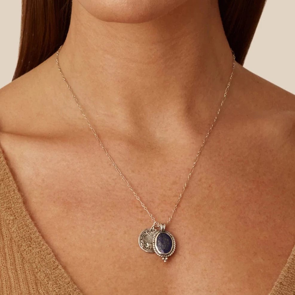 NKL Lapis Lazuli Vignette Charm Necklace