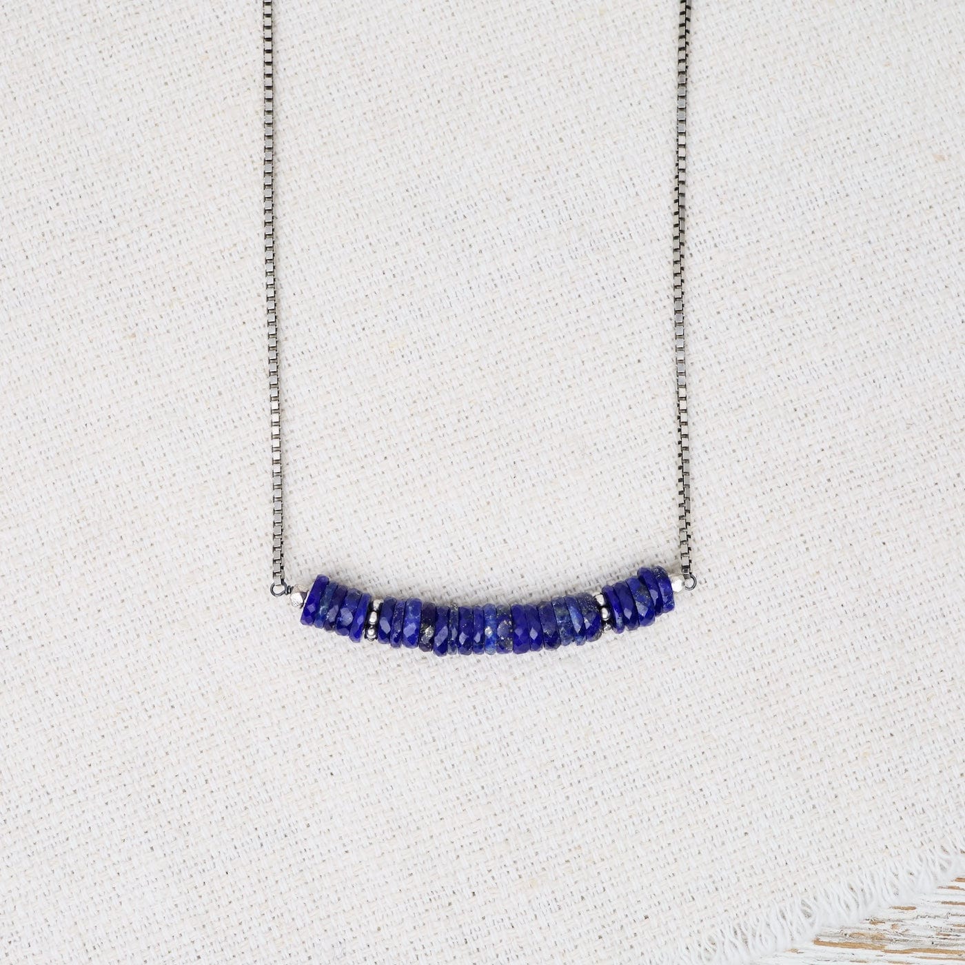 NKL Lapis Sequins with sterling trim on 21` Sterling S