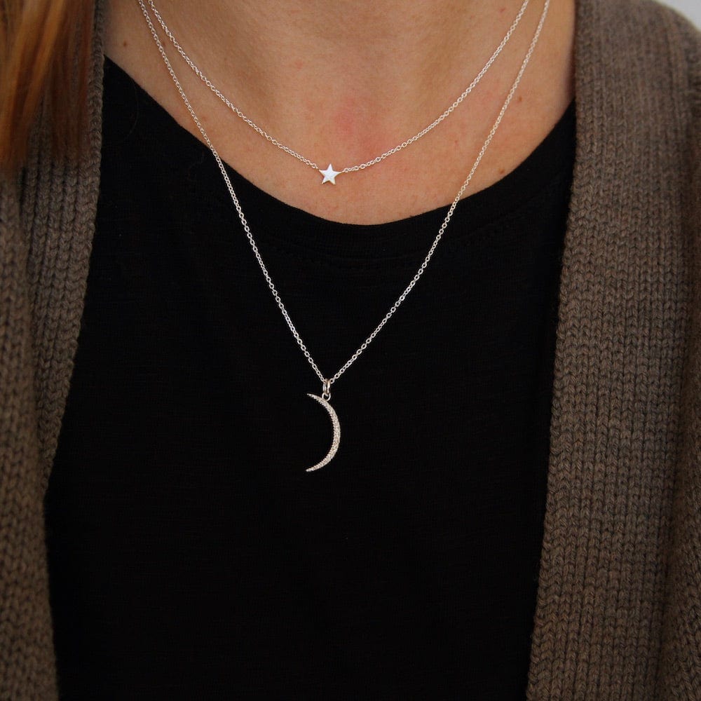 
                      
                        NKL Large Pavé Crescent Moon Necklace
                      
                    