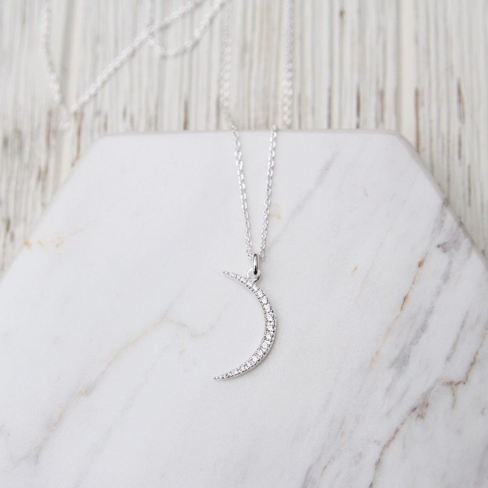 
                      
                        NKL Large Pavé Crescent Moon Necklace
                      
                    