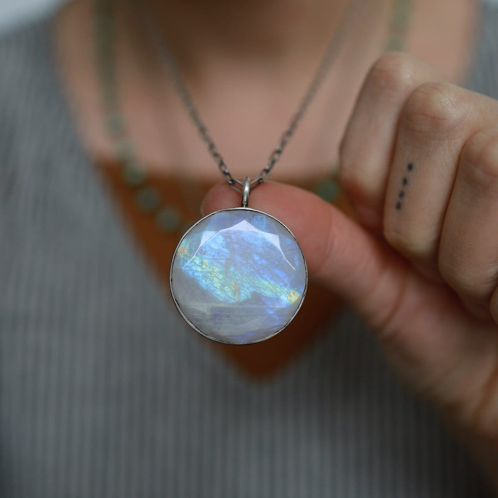 
                      
                        NKL Large Rainbow Moonstone Pendant Necklace
                      
                    