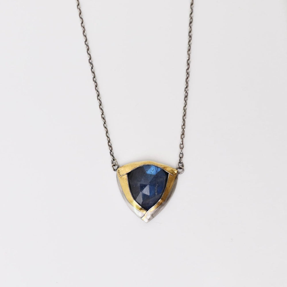 NKL Large Tri Fold Necklace with Labradorite