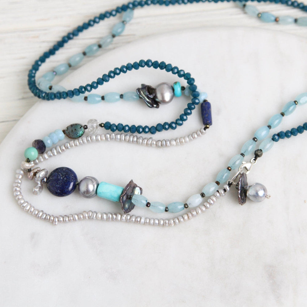 
                      
                        NKL Long Blue Mix Necklace
                      
                    