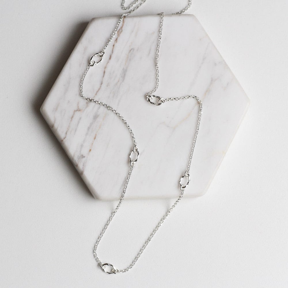 NKL Long Chain with Hammered Oval Stations