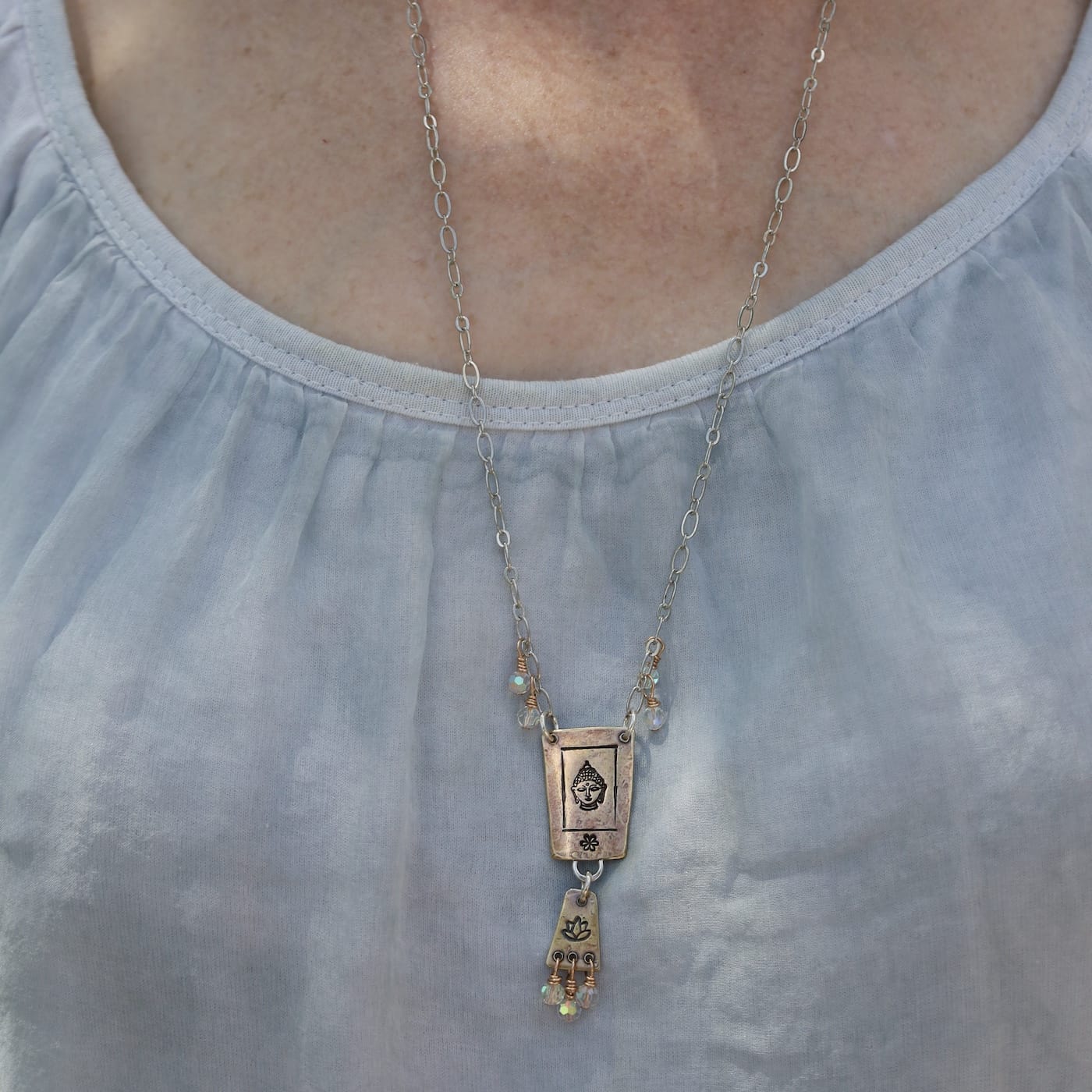 NKL Long Copper Buddha Necklace