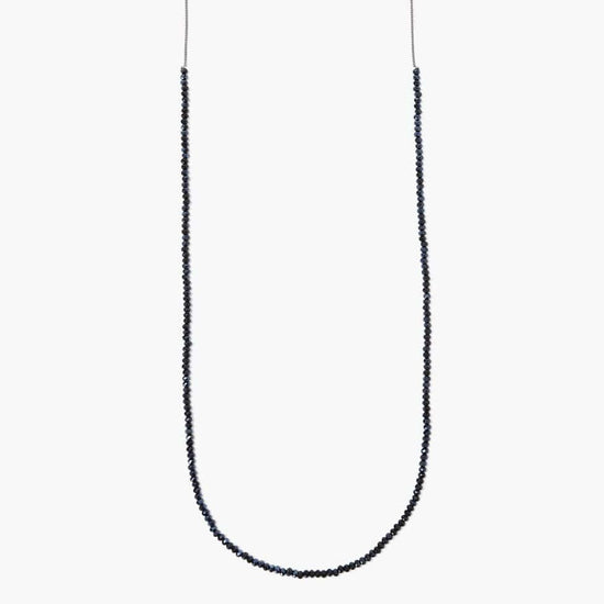 Load image into Gallery viewer, NKL Long Layering Necklace of Midnight Crystals
