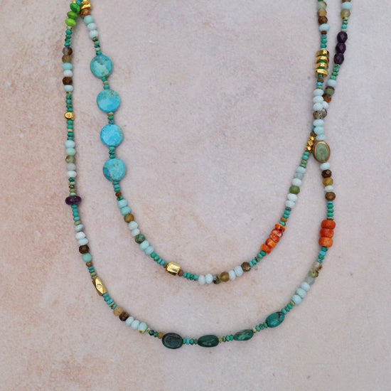 NKL Long Opal Circus Train Necklace