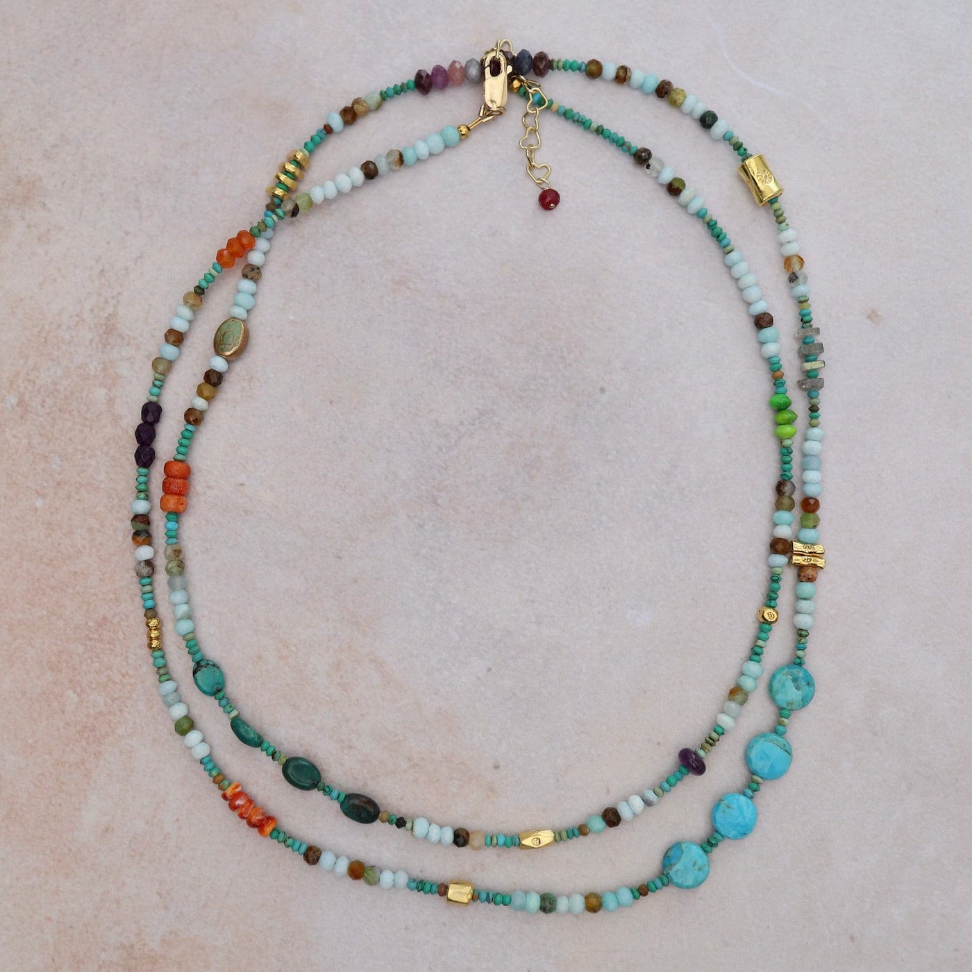 Load image into Gallery viewer, NKL Long Opal Circus Train Necklace
