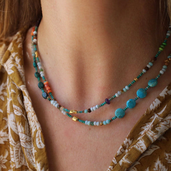 NKL Long Opal Circus Train Necklace
